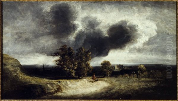 Paysage des environs de Paris (P2324) Oil Painting by Georges Michel