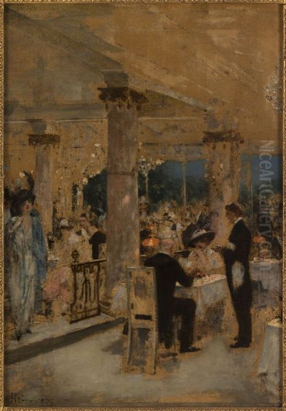 Armenonville, le soir du Grand-Prix (P2708) Oil Painting by Henri Gervex