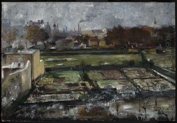 View from the Munich studio Oil Painting by Lovis Corinth