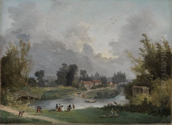 Parklandschaft Oil Painting by Hubert Robert