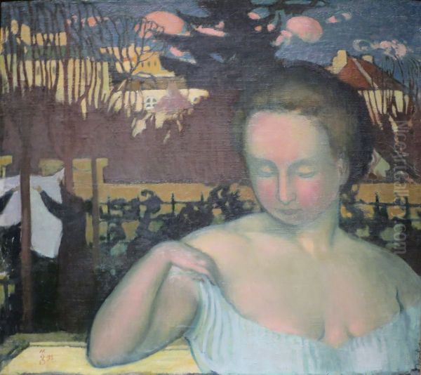 Portrait de Marthe Denis, femme de l'artiste Oil Painting by Maurice Denis