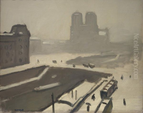 Notre-Dame sous la neige Oil Painting by Albert Marquet