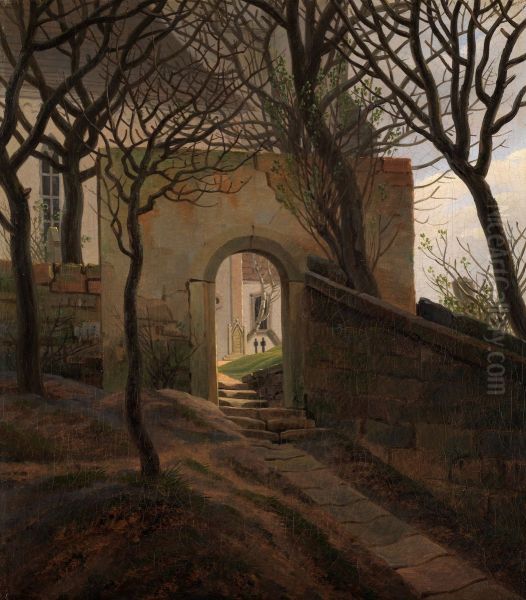 Churchyard gate Oil Painting by Caspar David Friedrich