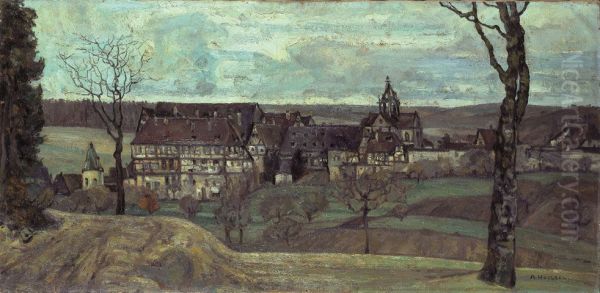 Kloster Bebenhausen bei Tubingen Oil Painting by Adolf Holzel