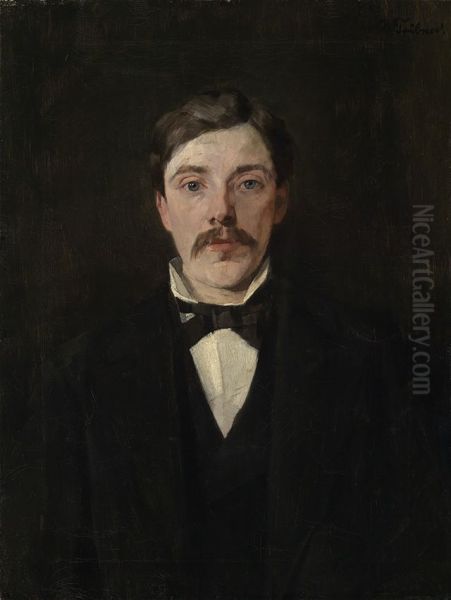 Bildnis Dr. Karl Ignaz Trubner, Bruder des Kunstlers Oil Painting by Wilhelm Trubner