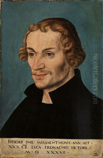 Portrait of Philipp Melanchthon Oil Painting by Lucas Cranach the Elder