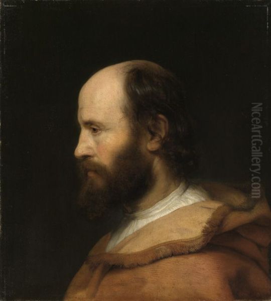 Portrait of a man with a beard Oil Painting by Johann Ulrich Mayr