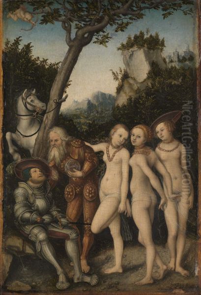 Urteil des Paris Oil Painting by Lucas Cranach the Elder