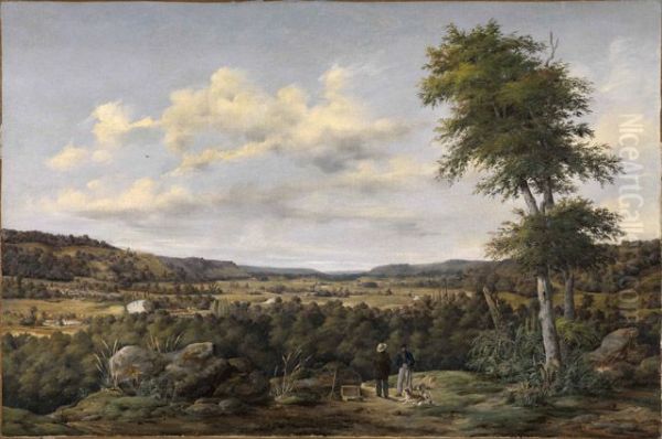 Landscape in Belgium Oil Painting by Johann Wilhelm Schirmer