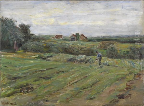 Harvest field (Erntefeld) Oil Painting by Max Liebermann