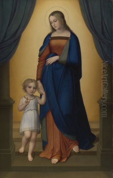 Mary and the Infant Jesus Oil Painting by Marie Ellenrieder