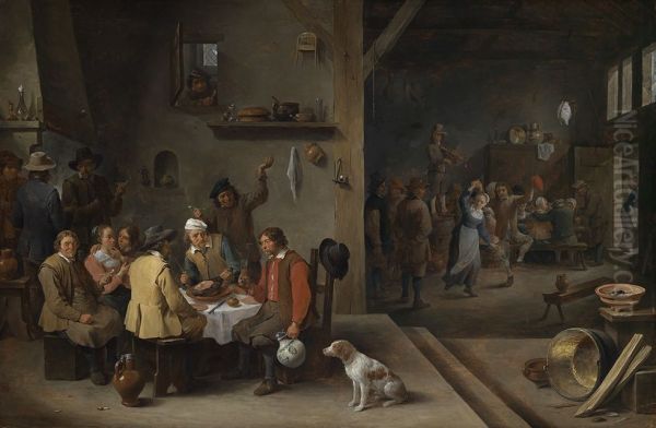 In der Schenke Oil Painting by David Teniers the Younger