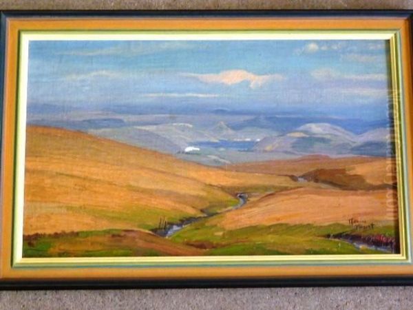 Murols Et Le Lac De Chambon Oil Painting by Maurice Busset