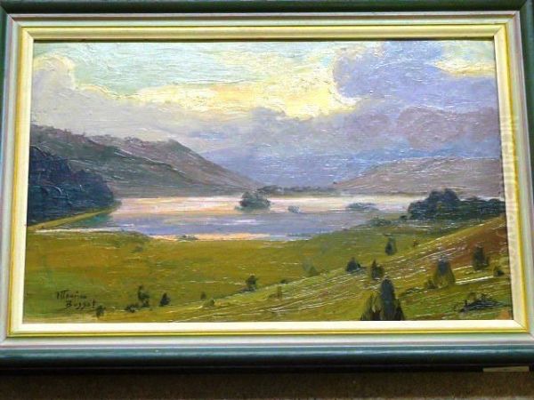 Le Lac Chambon Oil Painting by Maurice Busset