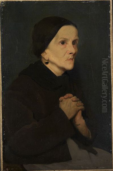 Betende Frau Oil Painting by Theodor Poeckh