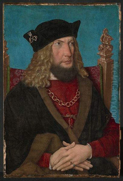 Johann Casper von Laubenberg Oil Painting by Bernhard Strigel