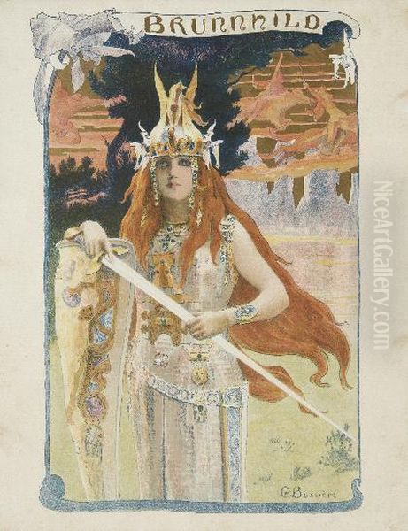 Brunnhild Oil Painting by Gaston Bussiere