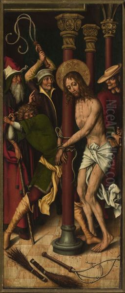 Flagellation of Christ Oil Painting by Sigmund Holbein