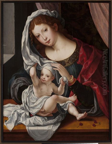 Madonna with Child Jesus Oil Painting by Jan Gossaert