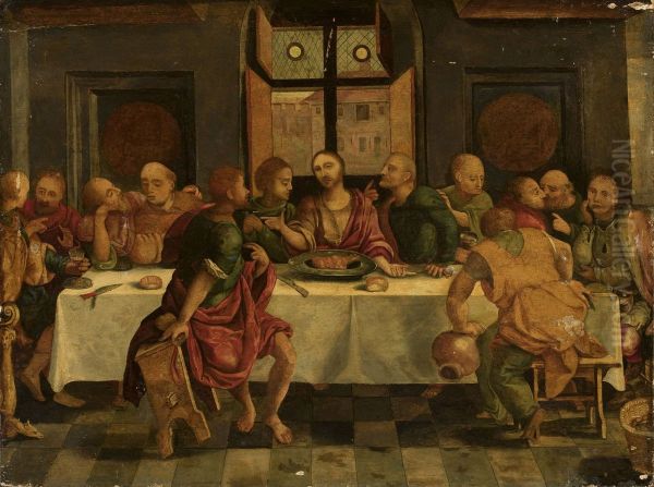 Last Supper Oil Painting by Pieter Coecke Van Aelst