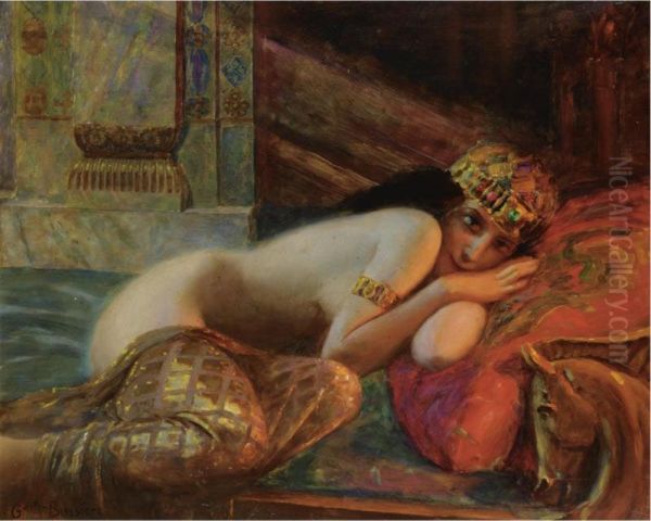 Oriental Beauty Oil Painting by Gaston Bussiere