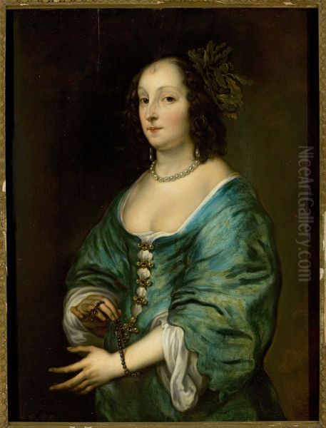 Portrait of Anthony van Dyck's wife Mary Ruthven Oil Painting by Anthony Van Dyck