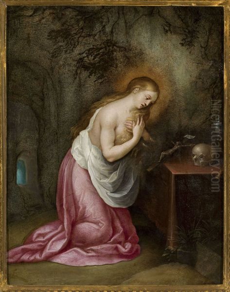 Mary Magdalene repenting Oil Painting by Frans Francken the Younger