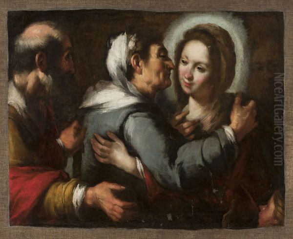 Visitation Oil Painting by Bernardo Strozzi