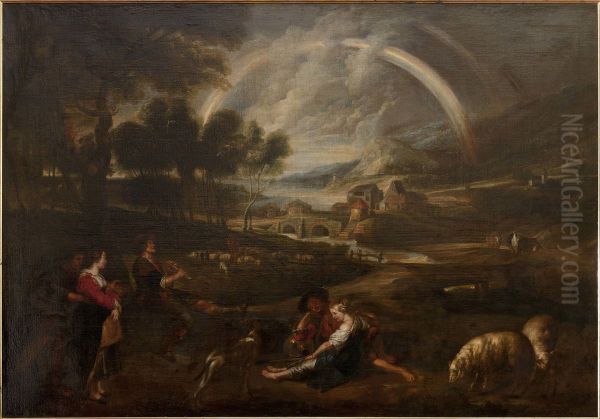 Landscape with a rainbow Oil Painting by Peter Paul Rubens