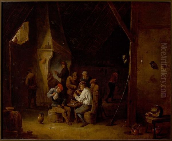 In a tavern Oil Painting by David Teniers the Younger