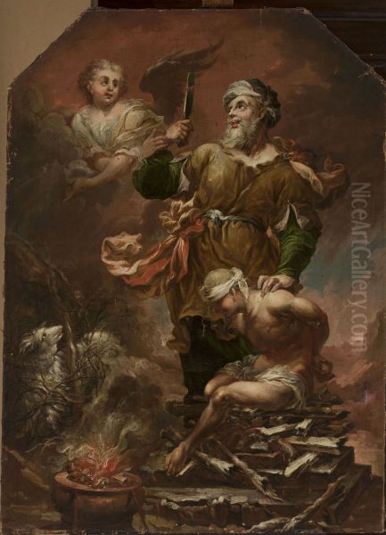 Sacrifice of Isaac Oil Painting by Johann Michael Rottmayr