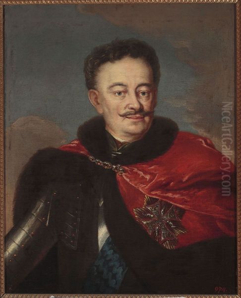 Portrait of Jozef Potocki Oil Painting by Adam Manyoki