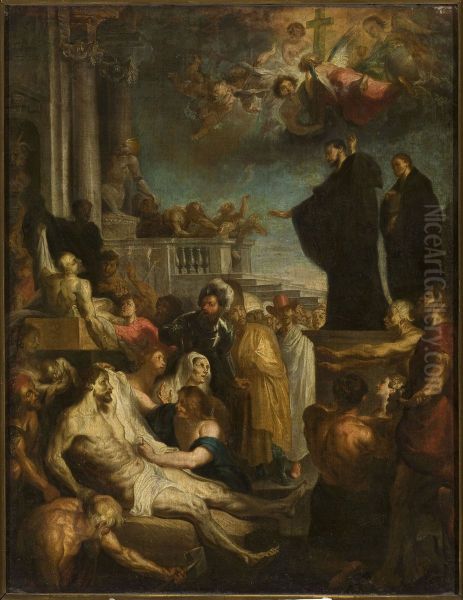 Two saints preaching Oil Painting by Peter Paul Rubens