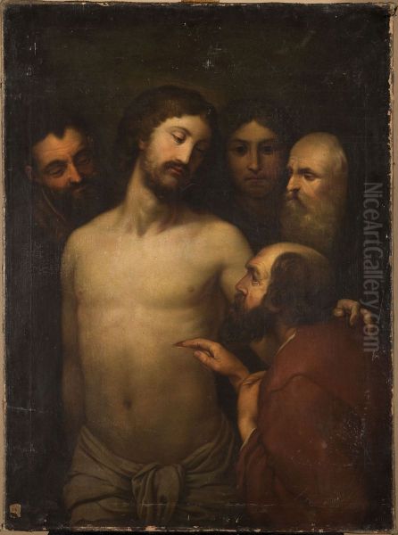 Jesus and doubting Thomas, II Oil Painting by Franciszek Smuglewicz