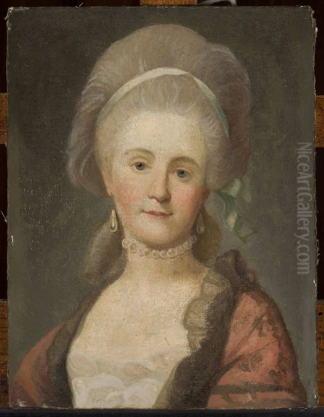 Portrait of Anna Szaniawska nee Scypion (?-1795) Oil Painting by Marcello Bacciarelli