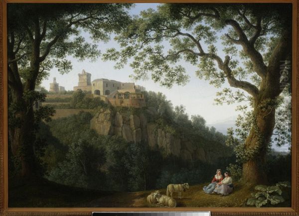 View of the city of Massa near Naples Oil Painting by Jacob Philipp Hackert