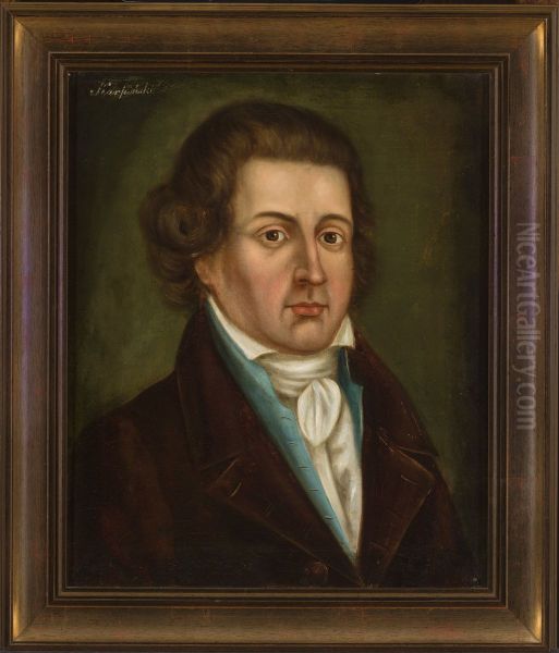 Portrait of Franciszek Karpinski (1741-1825), poet Oil Painting by Franciszek Smuglewicz