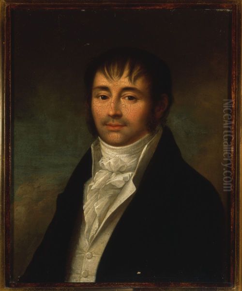 Portrait of Euzebiusz Slowacki Oil Painting by Jozef Pitschmann