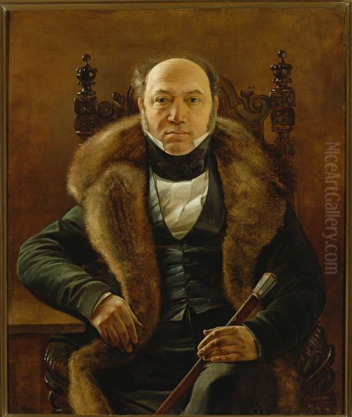 Portrait of Mikolaj Malinowski (1799-1865) Oil Painting by Ivan Khrutsky