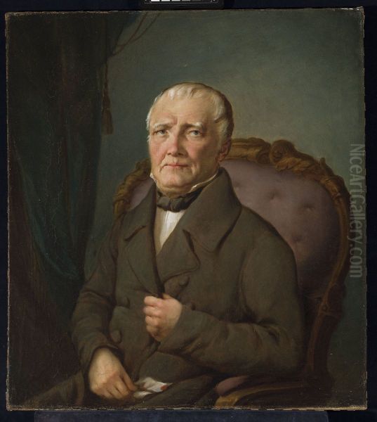 Portrait of Stanislaw Kurpiewski Oil Painting by Rafal Hadziewicz