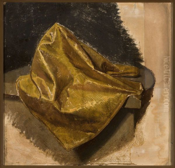 Golden fabric, study for men's attire Oil Painting by Jan Matejko