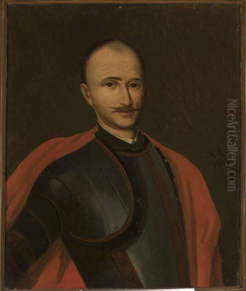 Portrait of Antoni Boniecki, sub-judge in the region of Chelm Oil Painting by Karol Miller