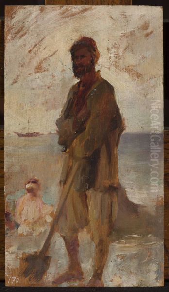 Young Tartar in Gurzuf. From the journey to Crimea Oil Painting by Jan Ciaglinski