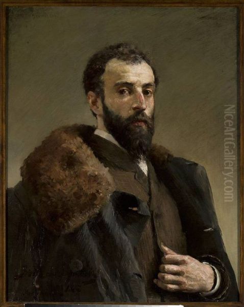 Portrait of Feliks Cichocki Oil Painting by Stanislaw Radziejowski