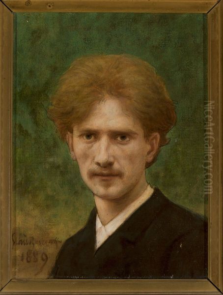 Portrait of Ignacy Paderewski Oil Painting by Louis-Frederic Schutzenberger