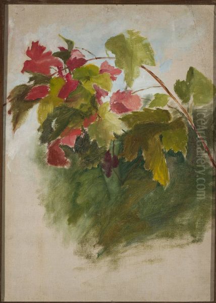 Vine leaves Oil Painting by Jan Ciaglinski