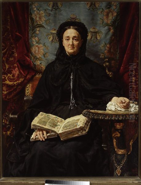 Portrait of Katarzyna Potocka nee Branicka (1825-1907), wife of Adam Oil Painting by Jan Matejko