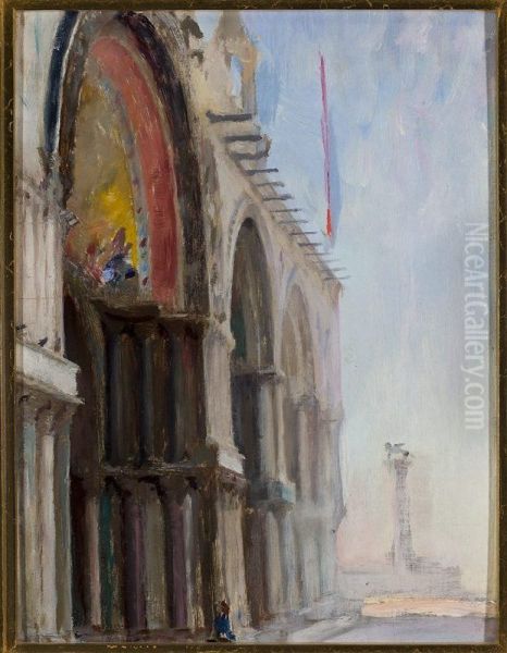 Venice - San Marco. From the journey to Italy Oil Painting by Jan Ciaglinski