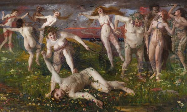 Bacchanale Oil Painting by Lovis Corinth