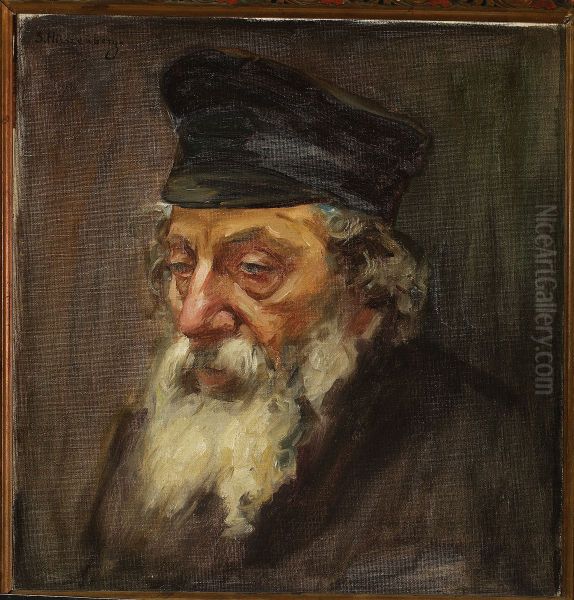 Head of a Jew Oil Painting by Samuel Hirszenberg